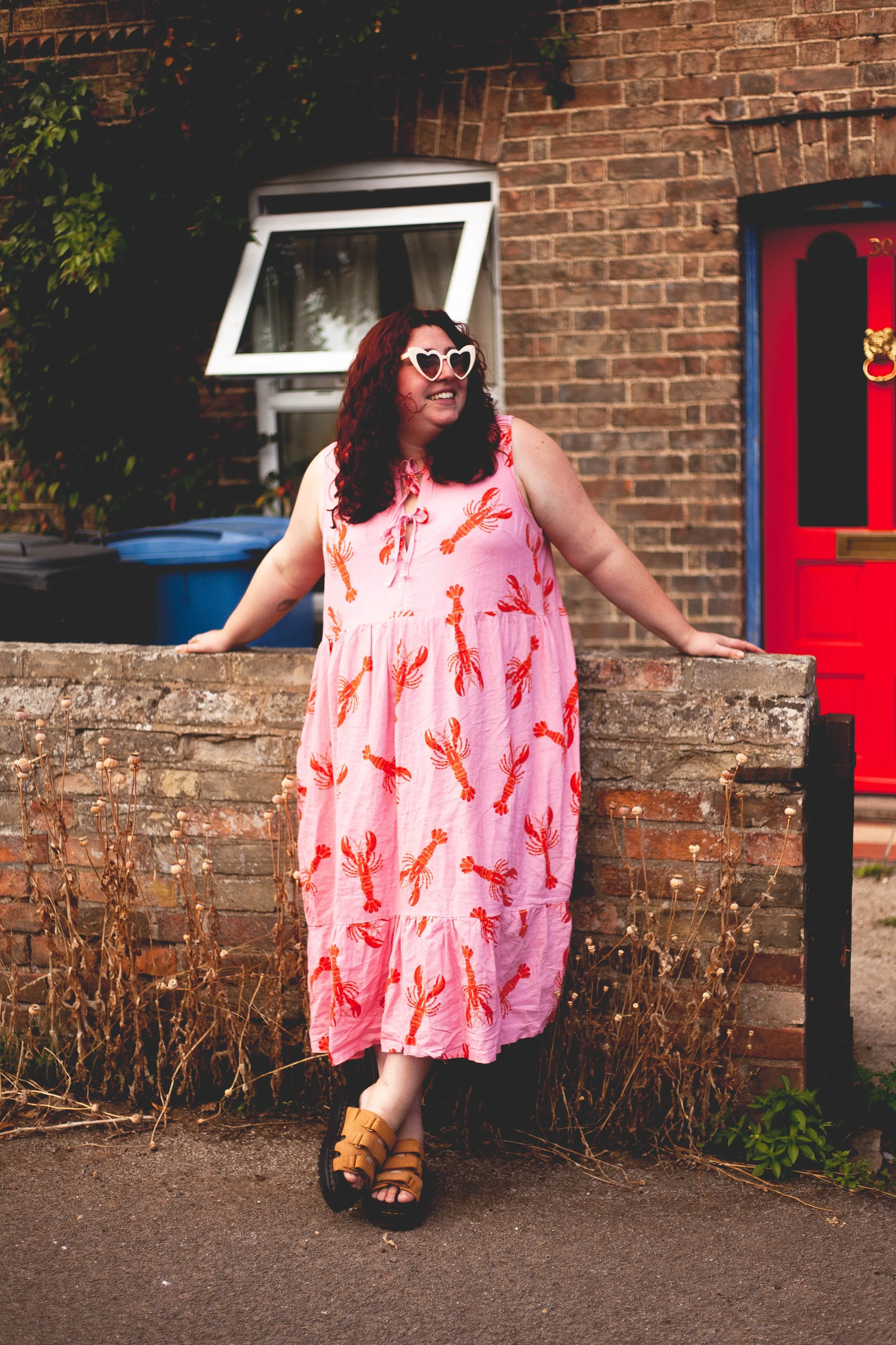 Syd Tie Dress - Lobster