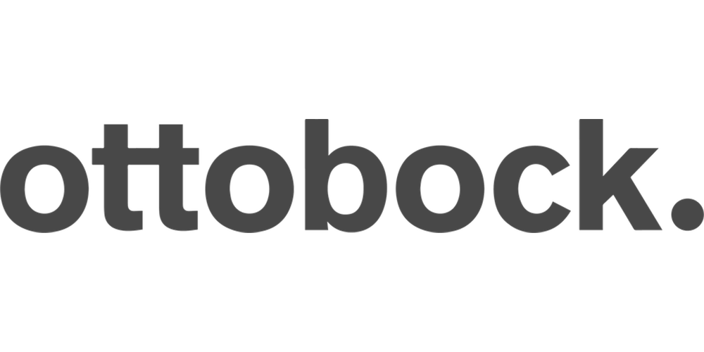 Das Bild zeigt das Wort "ottobock" in schwarzer Schrift auf weißem Hintergrund.