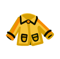 illustration of yellow children's coat