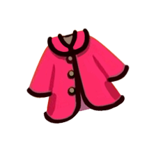 Illustration of children's bright pink coat.