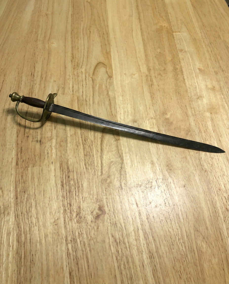  Banta Sword, 18th century  This 18th century sword was found after the American Revolution in the thatch of a barn on a farm belonging to the Banta family in what today is Ho-Ho-Kus. It was kept by the Banta family until 2020 when donated to the his