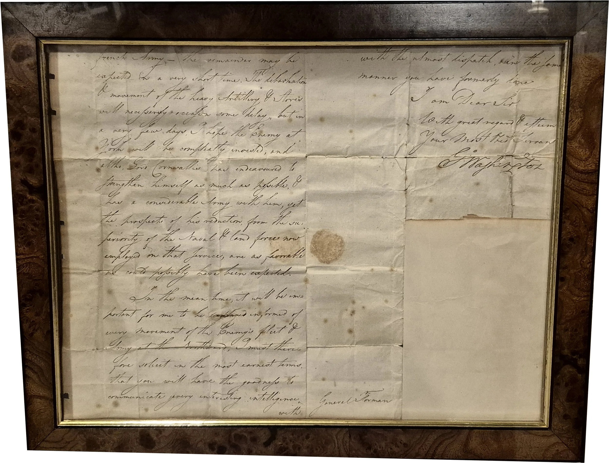  Letter from George Washington to Brigadier General David Forman, September 24, 1781  
David “Black David” Forman, a Princeton-educated Monmouth County native, began the Revolution as a lieutenant colonel in a New Jersey state regiment and was promot
