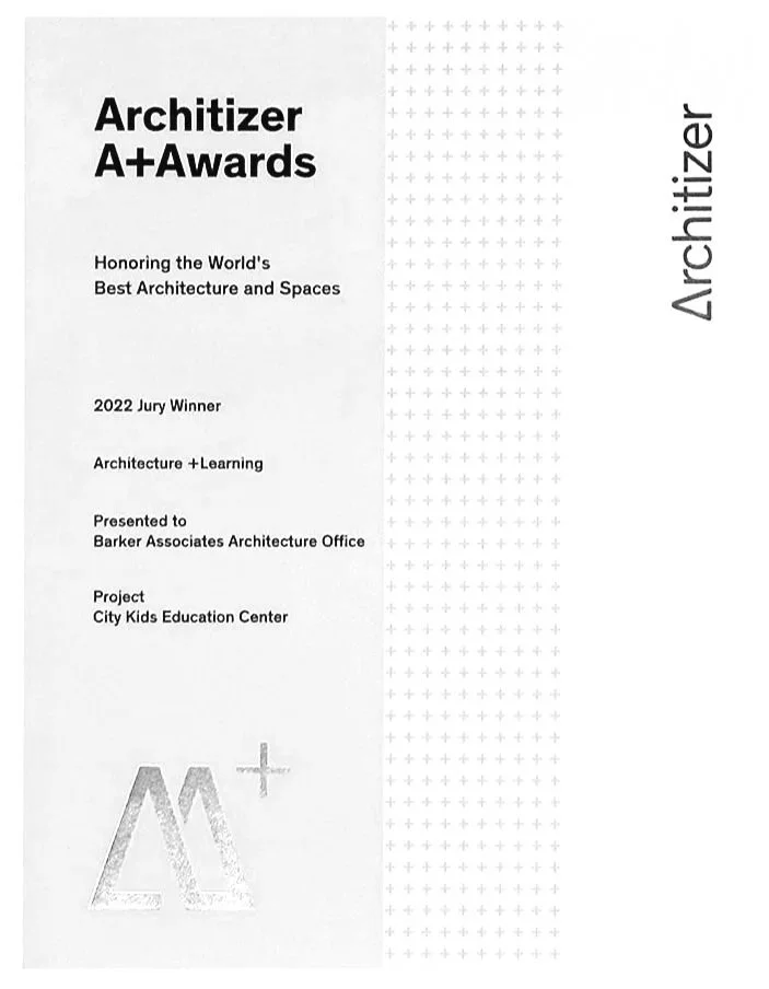 Architizer A+Awards 2022 Jury Winner / City Kids Education Center