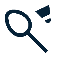 Icon of badminton racket and birdie