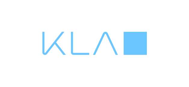 KLA logo with stylized text and a blue square.