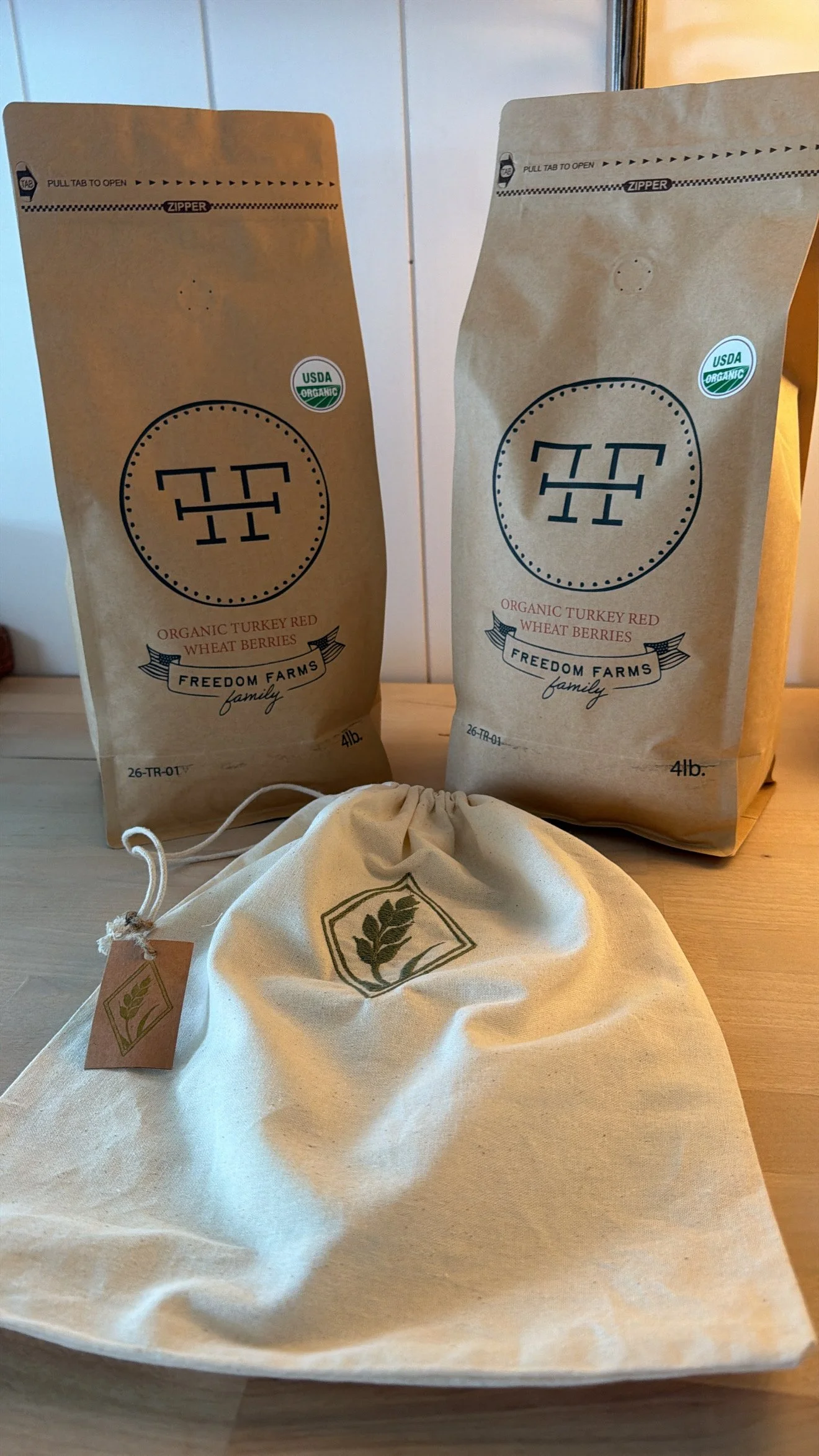 FREE Bread Bag with 8 lb Organic Turkey Red Wheat Berries