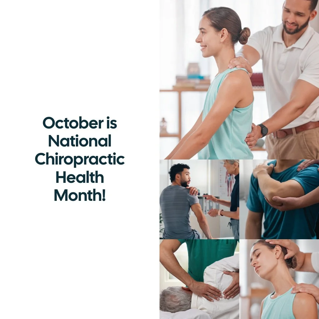 October is National Chiropractic Health Month! 

Celebrate with a visit to your chiropractor. 

#ChiropracticMonth #SpinalHealth​