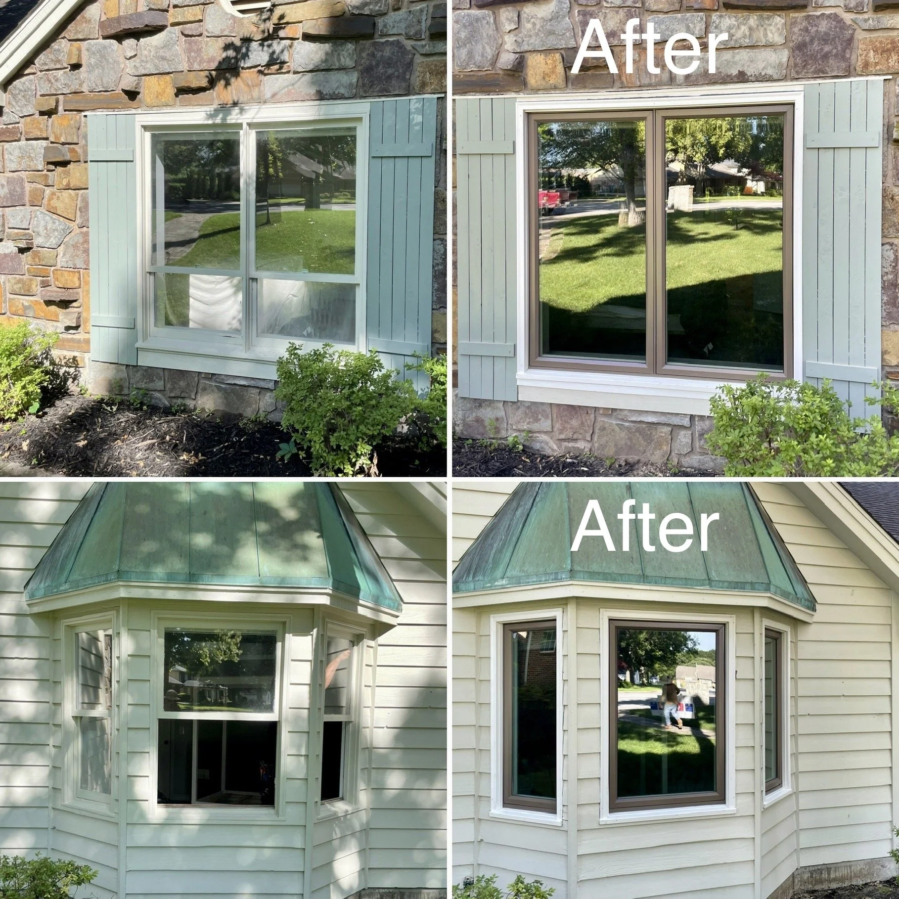 Amazing before and after pictures of a home window replacement in Nashville, Tennessee by Belle using Pella windows. 