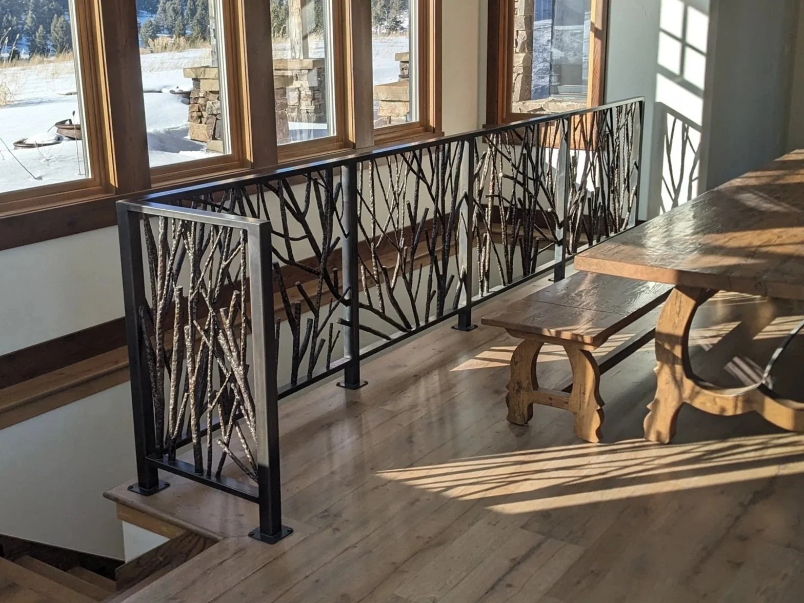 Erickson, sculptural railing