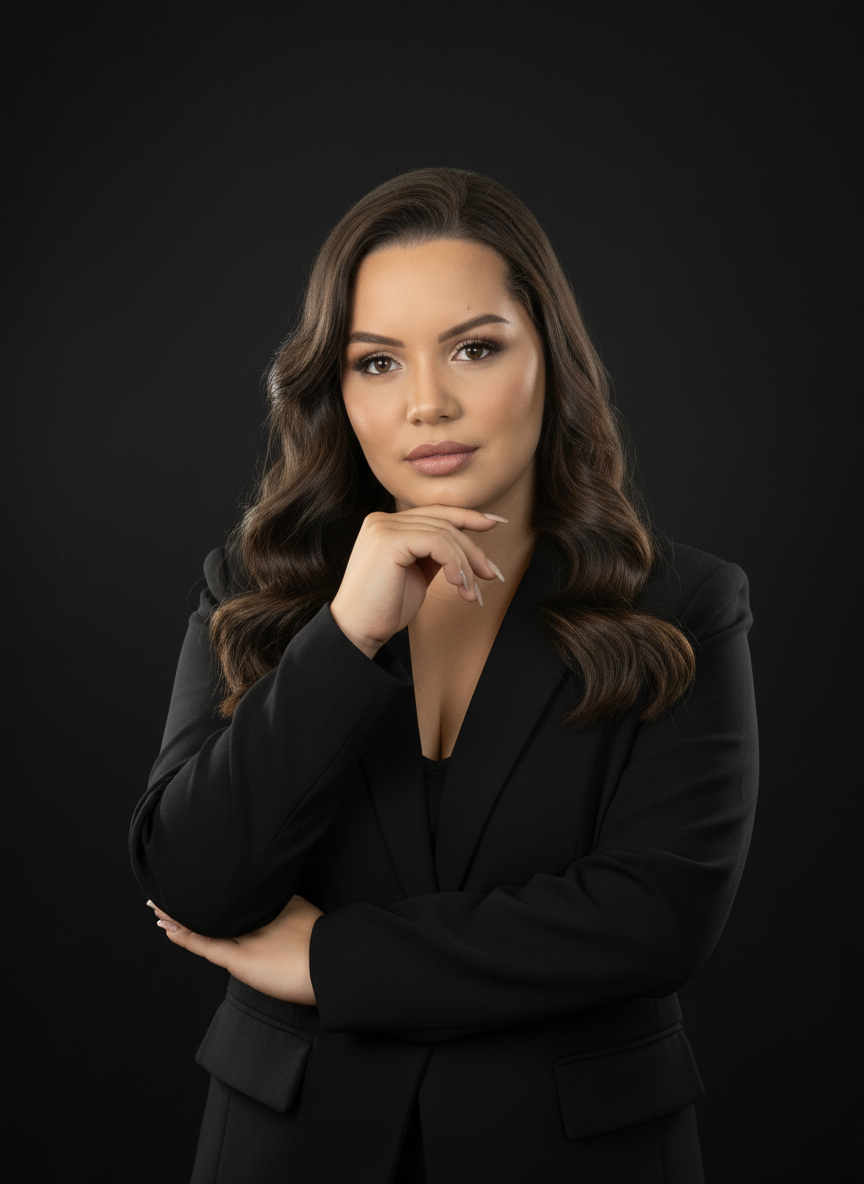 Atelier Hair Salon client with beautiful hair styling results - professional salon services in Milford MA for all hair types