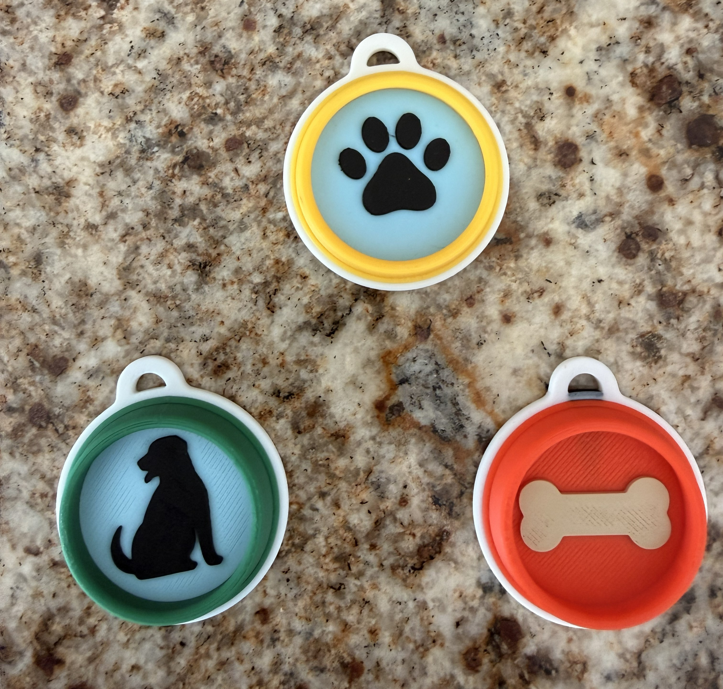 Dog bowl keychain/tag