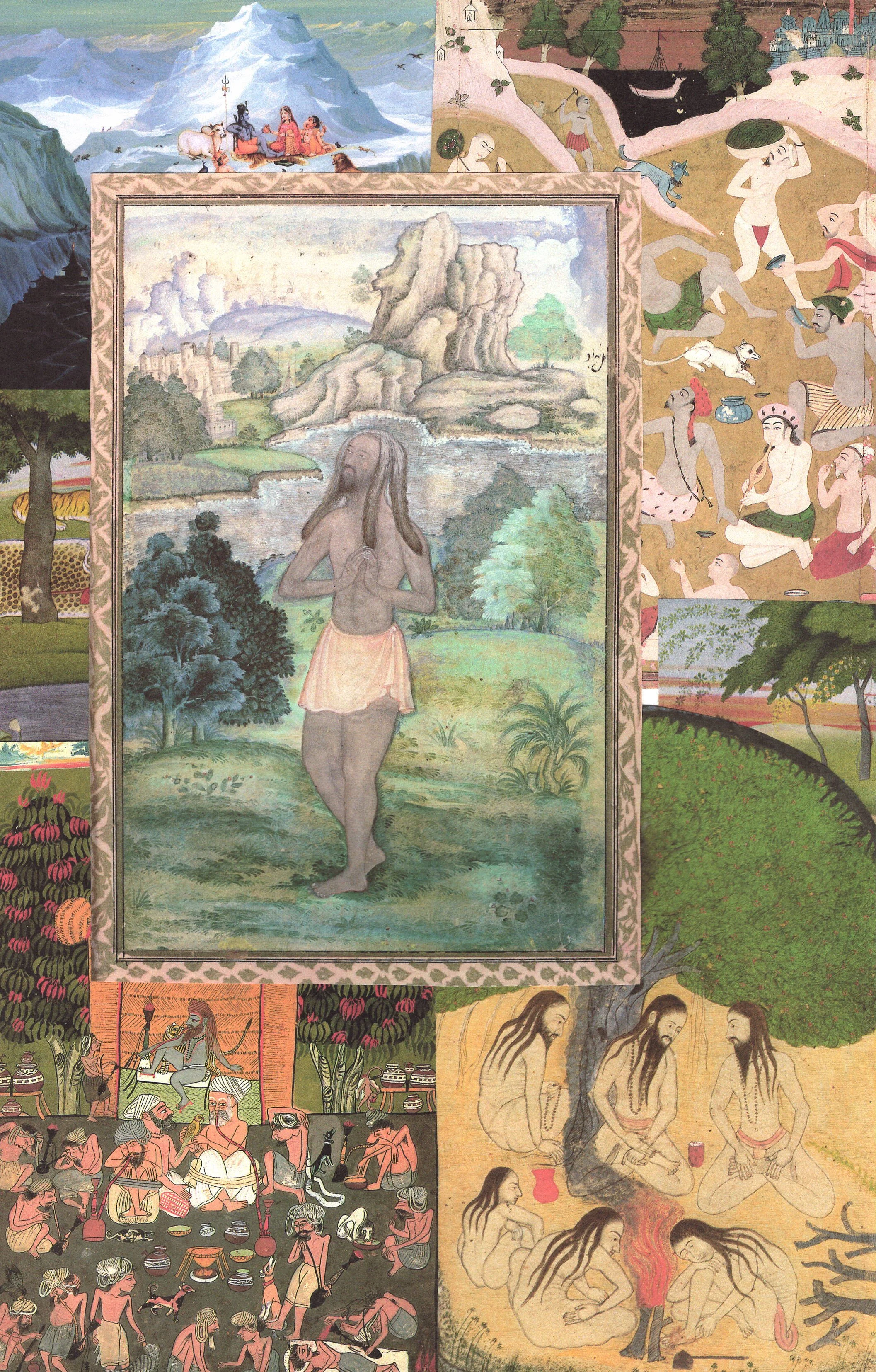 Holy Man #4 ... Original collage artwork, large card paper reprint ...