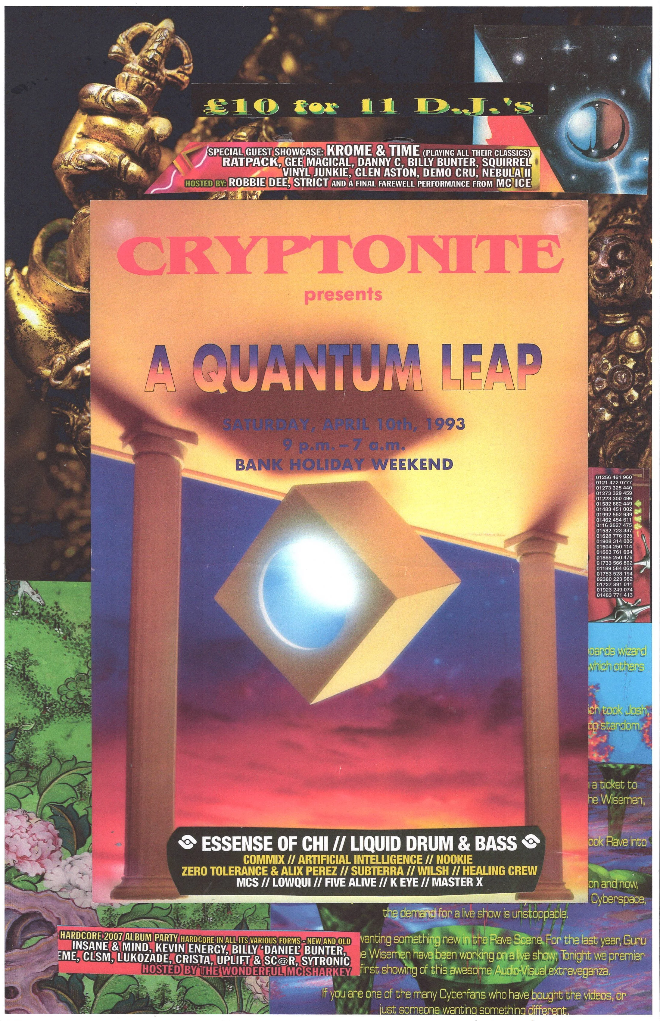 Cryptonite Rave ... Original rave dance collage art ... large card paper reprint