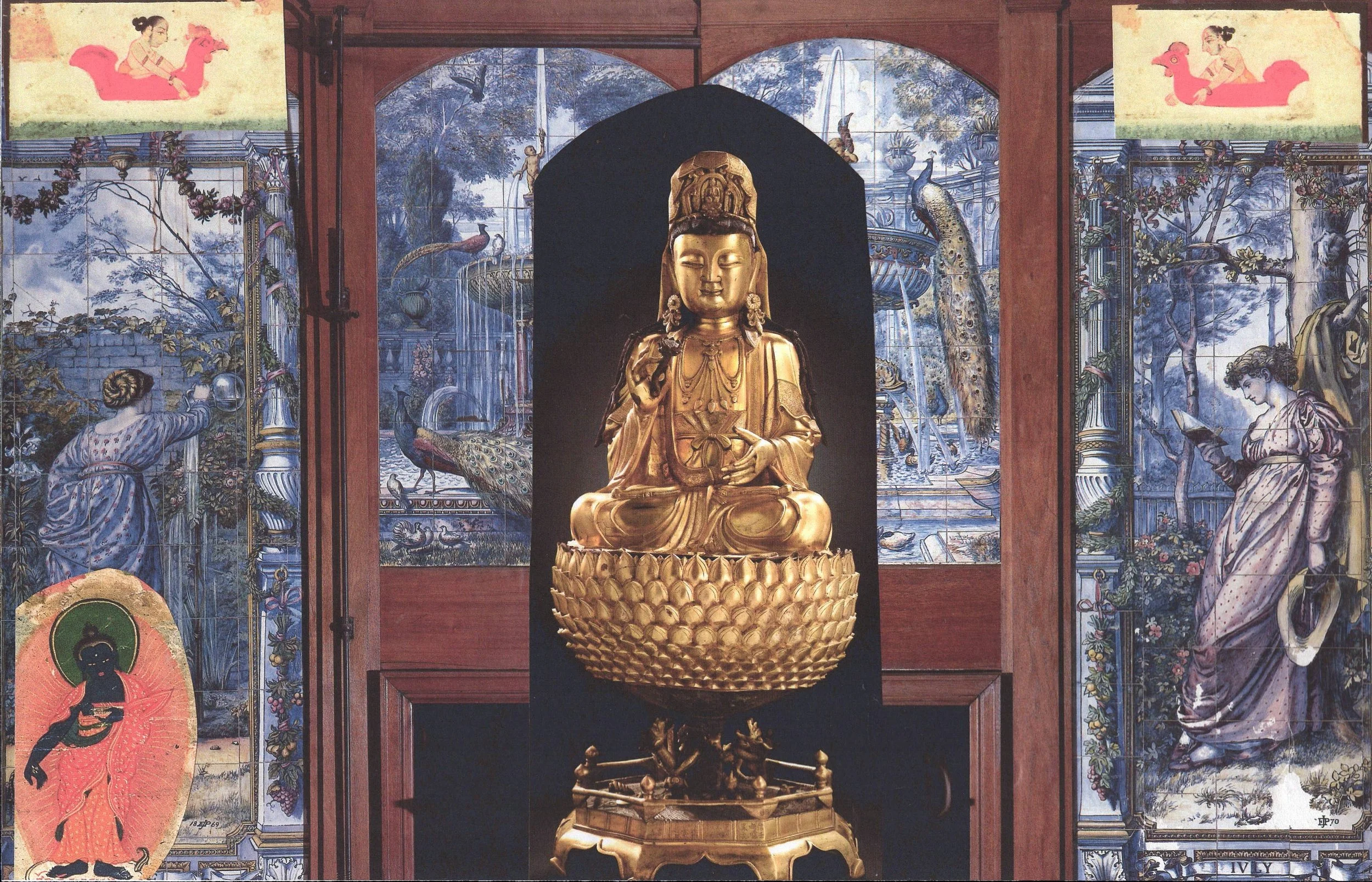 Psychedelic #3 ... Original Psychedelic collage art, large card paper reprint ...