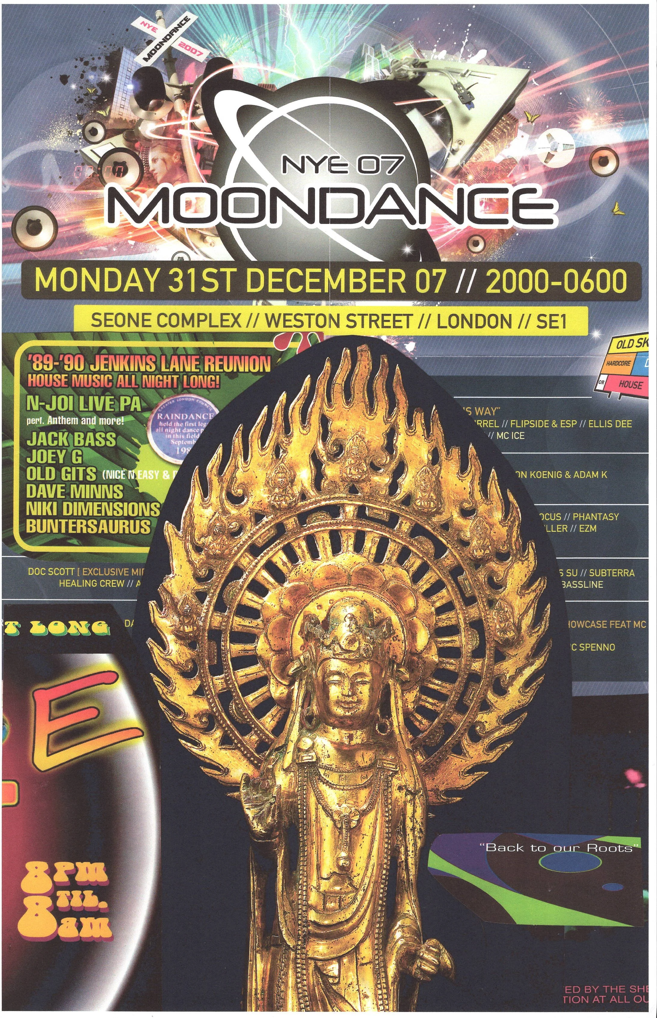 Moondance Rave #2 ... Original rave dance collage artwork ... large card paper reprint