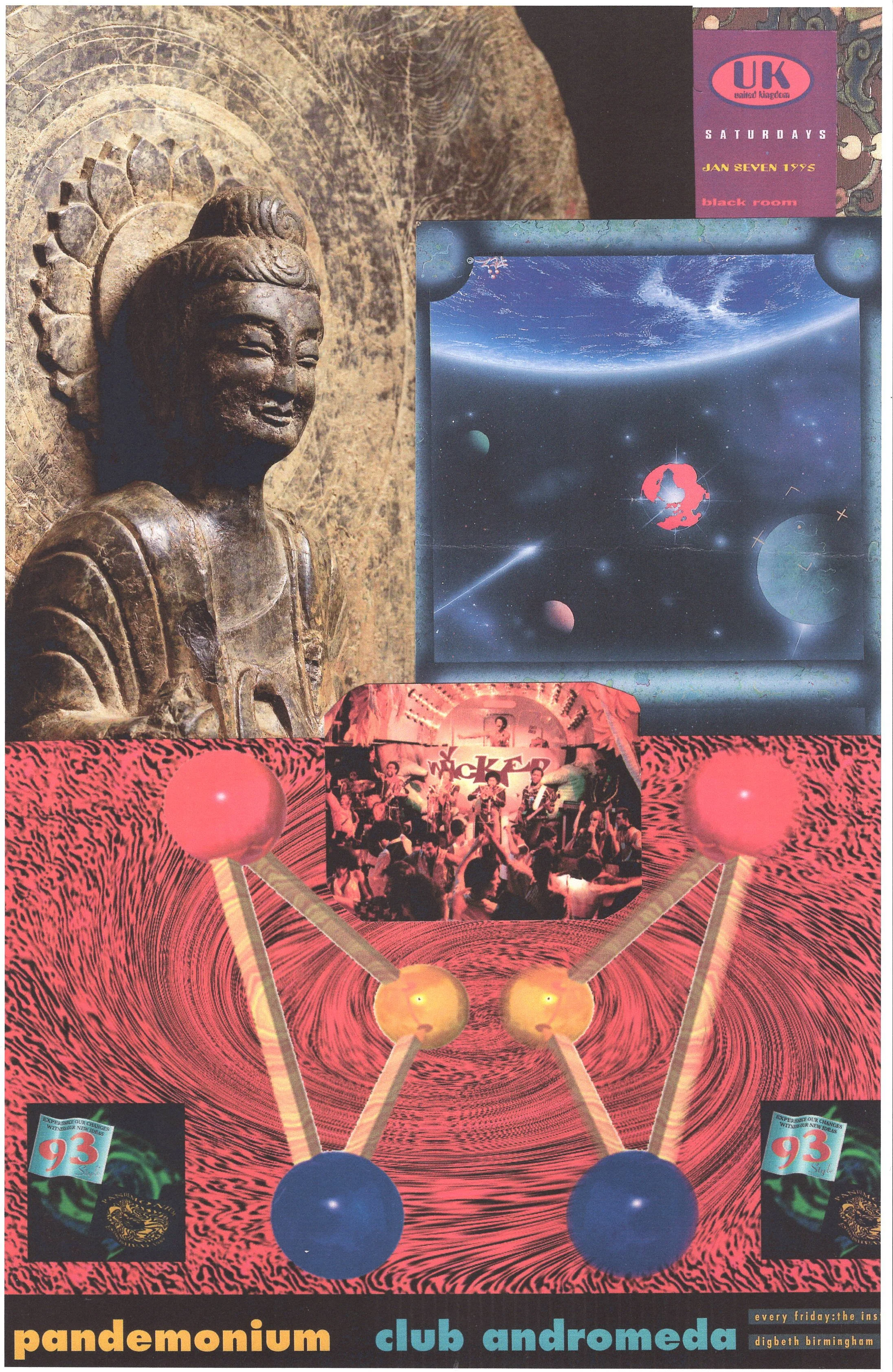 Pandemonium Rave #2 ... Original rave collage artwork, paper reprint ...