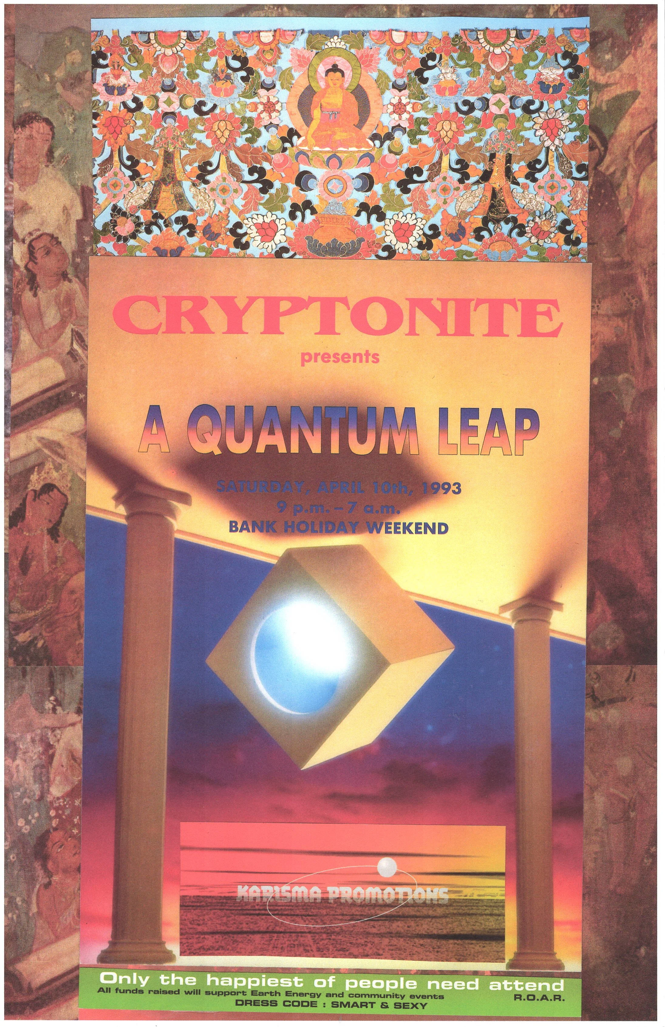 Cryptonite Rave #2  ... Original rave collage artwork, large card paper reprint