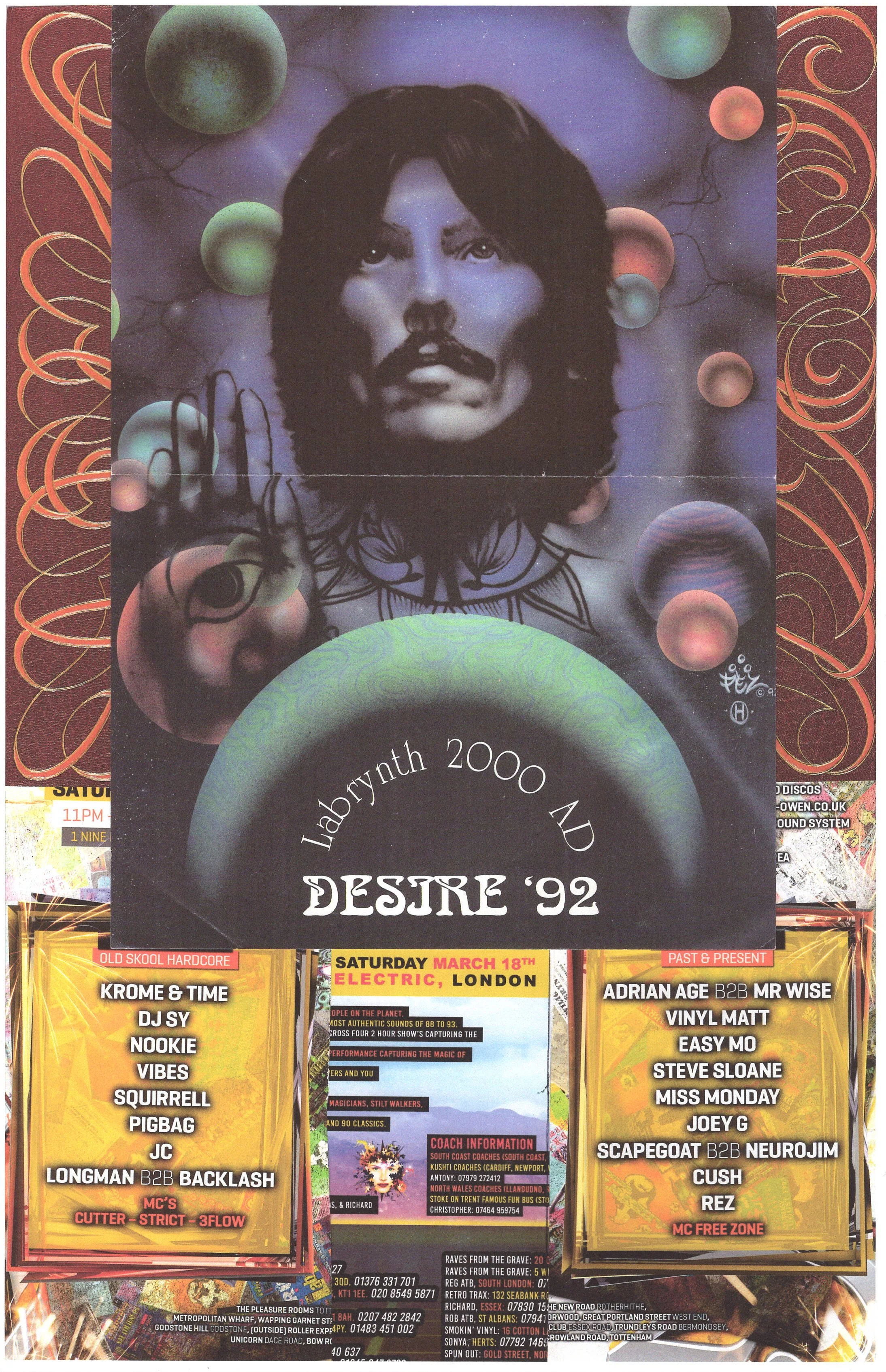 Rave #2 ... Original rave collage poster art ... large card paper reprint ...