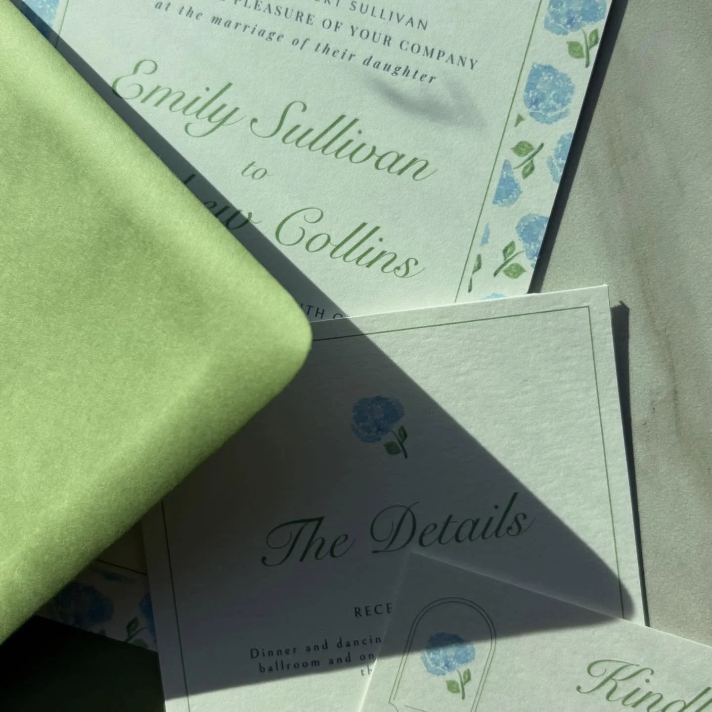 Introducing&hellip; The Hydrangea Suite 🪻💚✨
Our first customizable wedding stationery set is now available on Etsy! Featuring our signature hand-painted hydrangea with a coordinating coastal color palette inspired by Newport summers. Link in bio 🫶