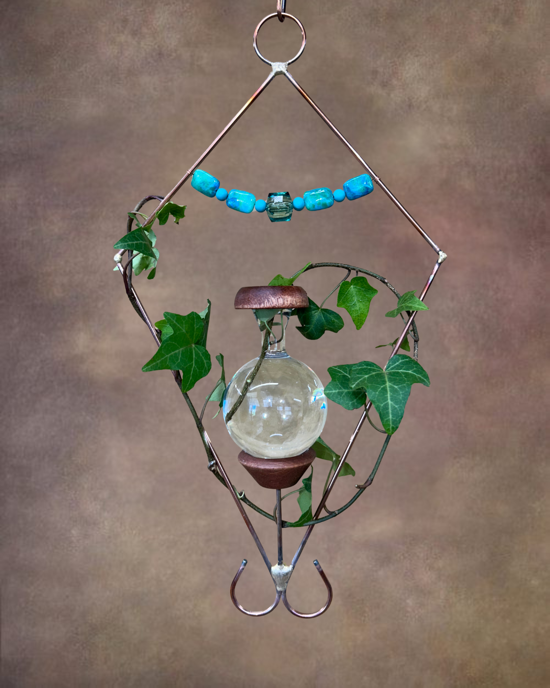 Turquoise Beaded Diamond Style Plant Rooter