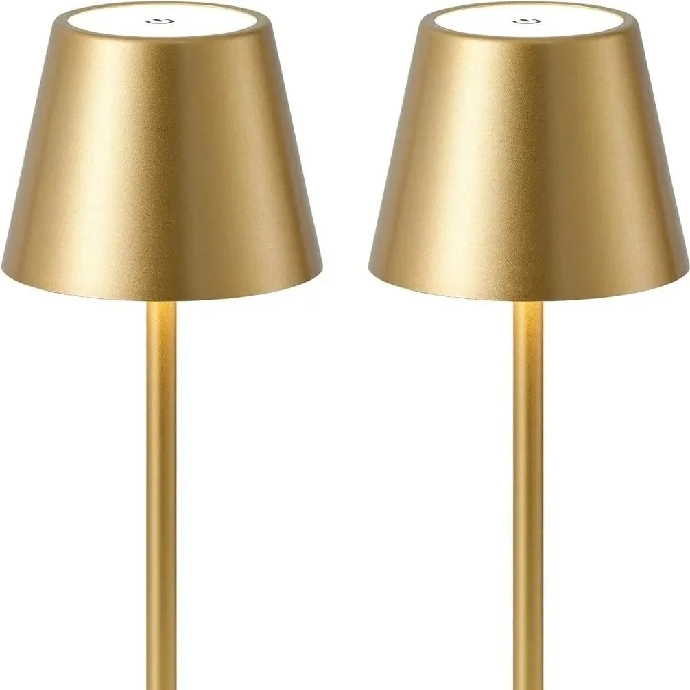 Our favorite table lamps. Three different brightness options, easy to charge. Great if you are playing at night. 