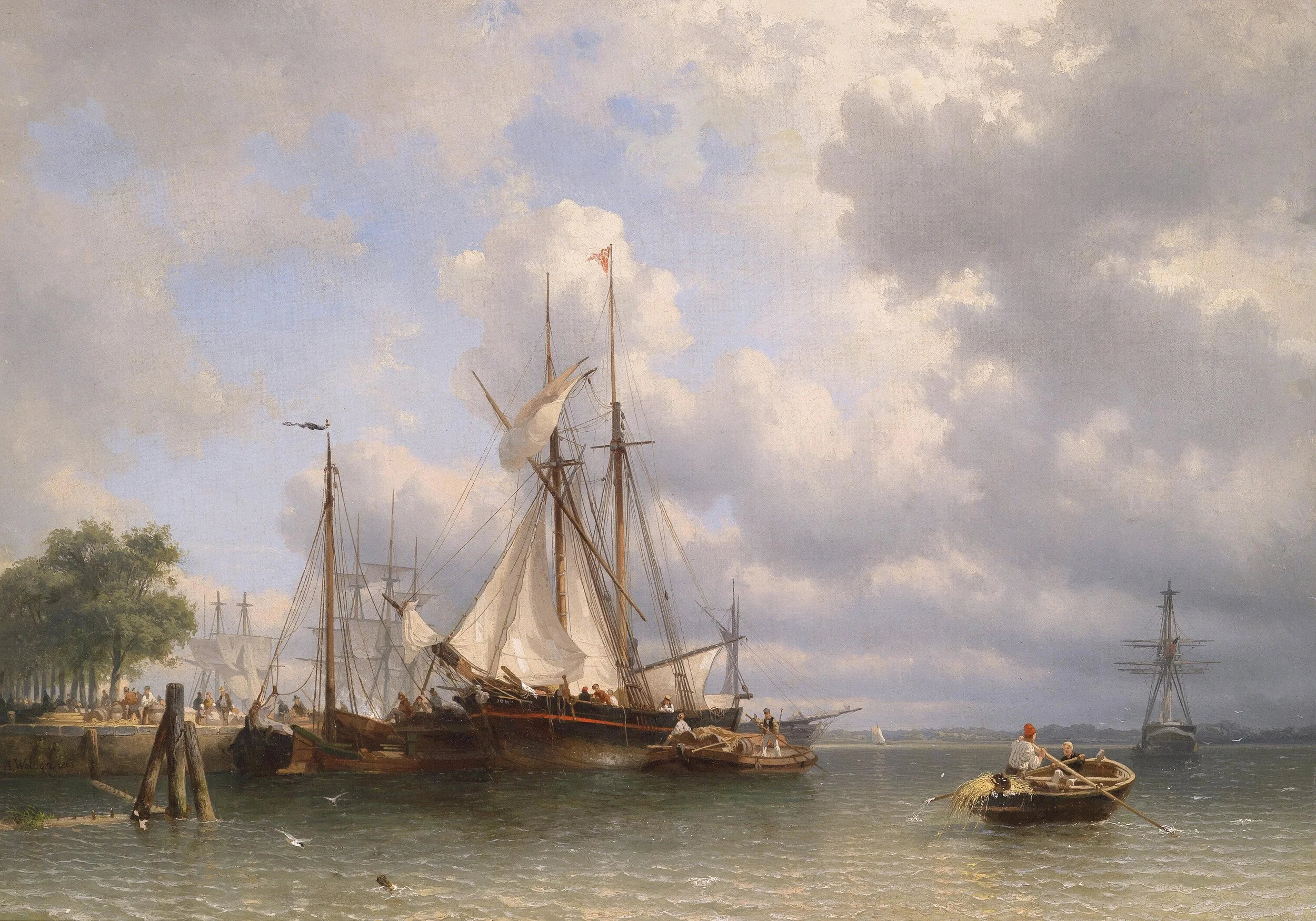 Sailing Ships in the Harbor - Antonie Waldorp.jpg
