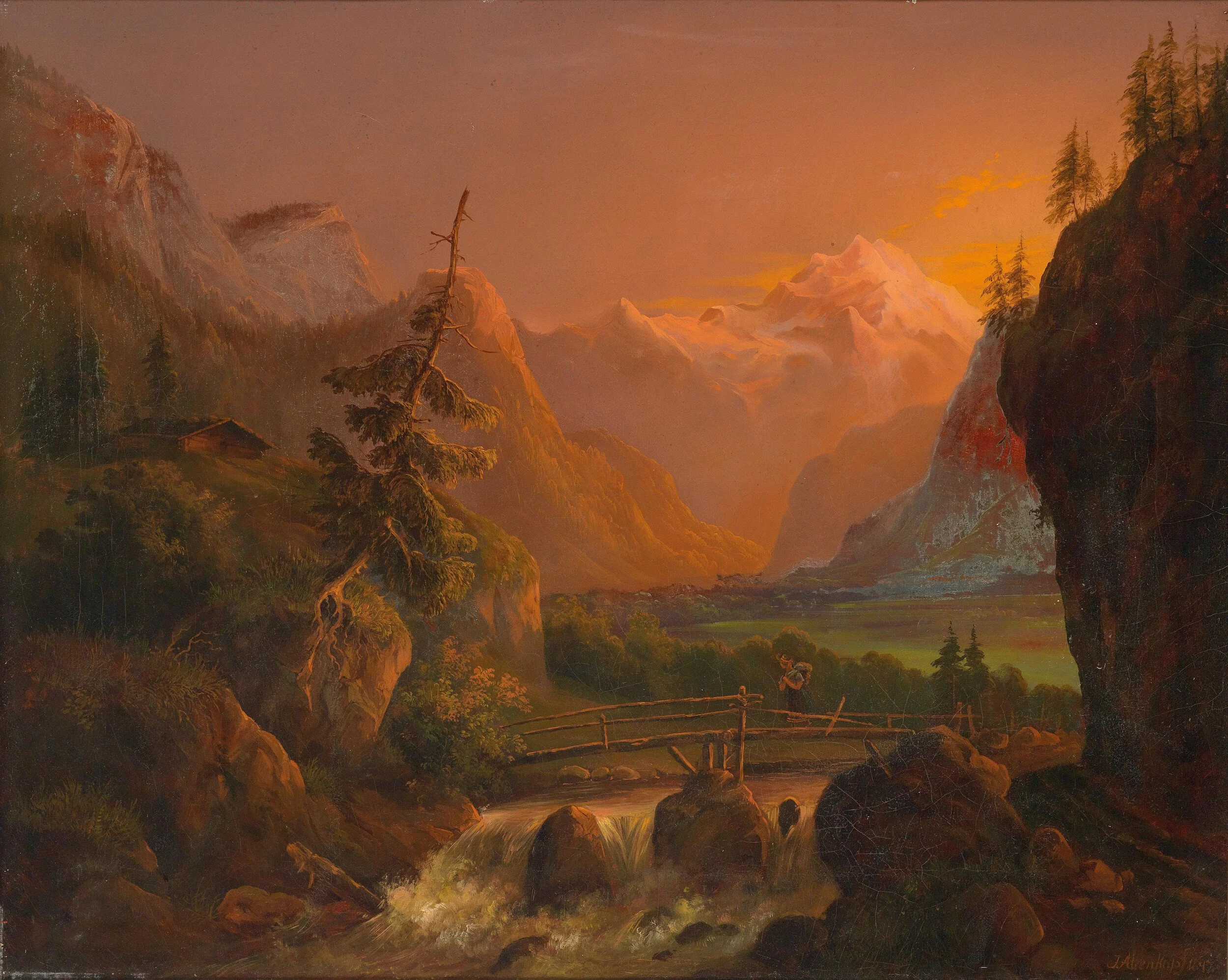 Sunset over the Dachstein - Joseph Altenkopf.jpg