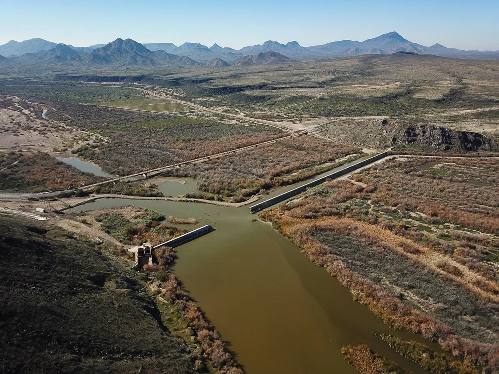 Built around 1920, the Gillespie Dam north of Gila Bend was destroyed by historic floods along the Gila River in 1993. 