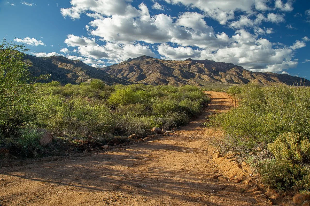 The road to Fort Reno below Mount Ord.
