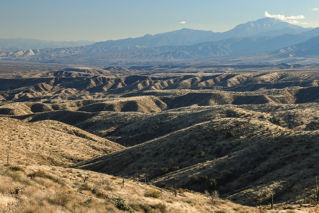 The gullied landscape in the northern Tonto Basin. 