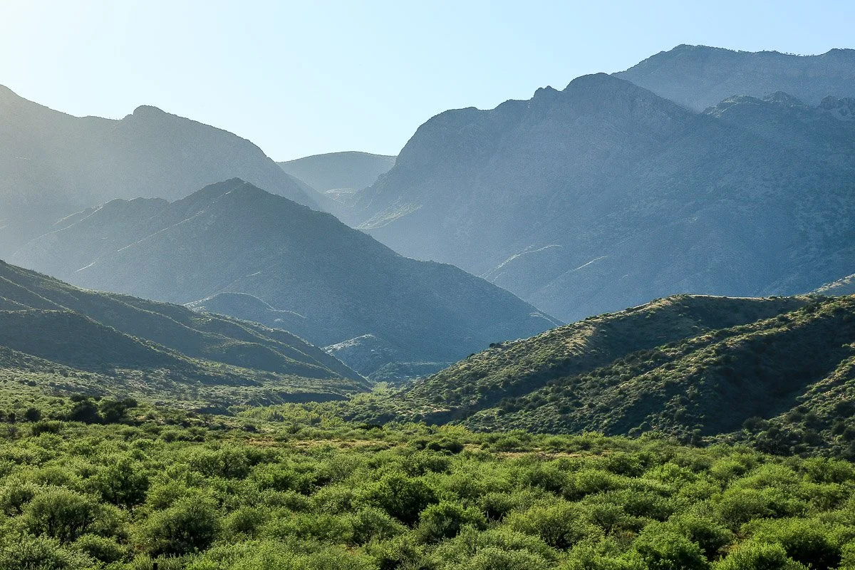 Rays of sunlight bathe the deep and impenetrable Deer Creek Canyon in the Mazatzal Mountains.