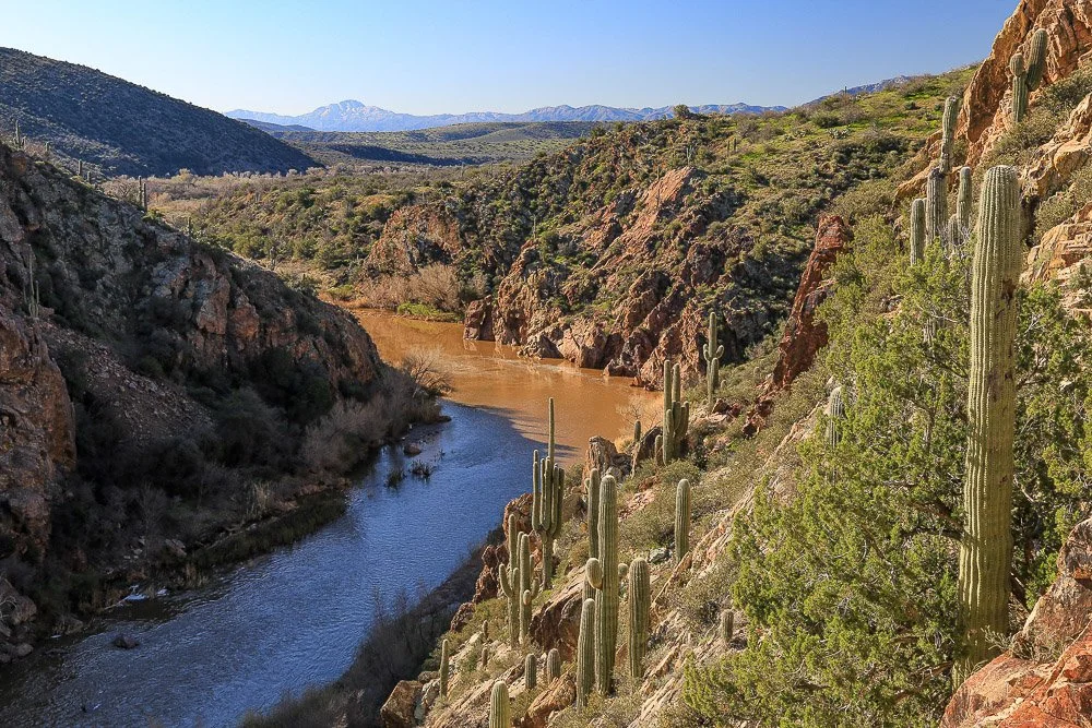 Tonto Creek slices through a gorge south of Gisela. 