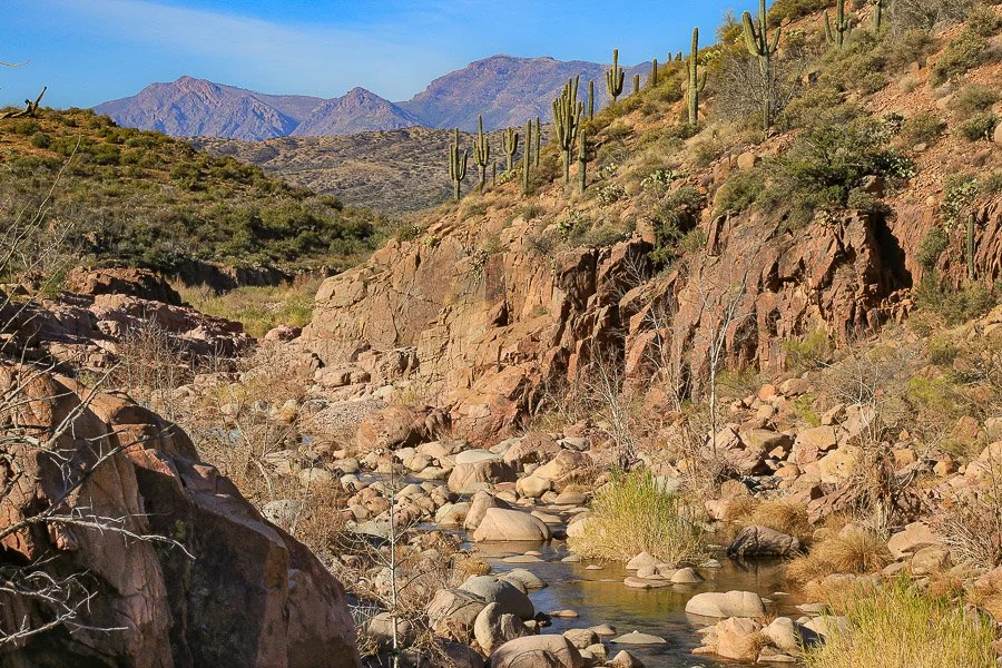 Tonto Creek where it exits the Hells Gate Wilderness. 
