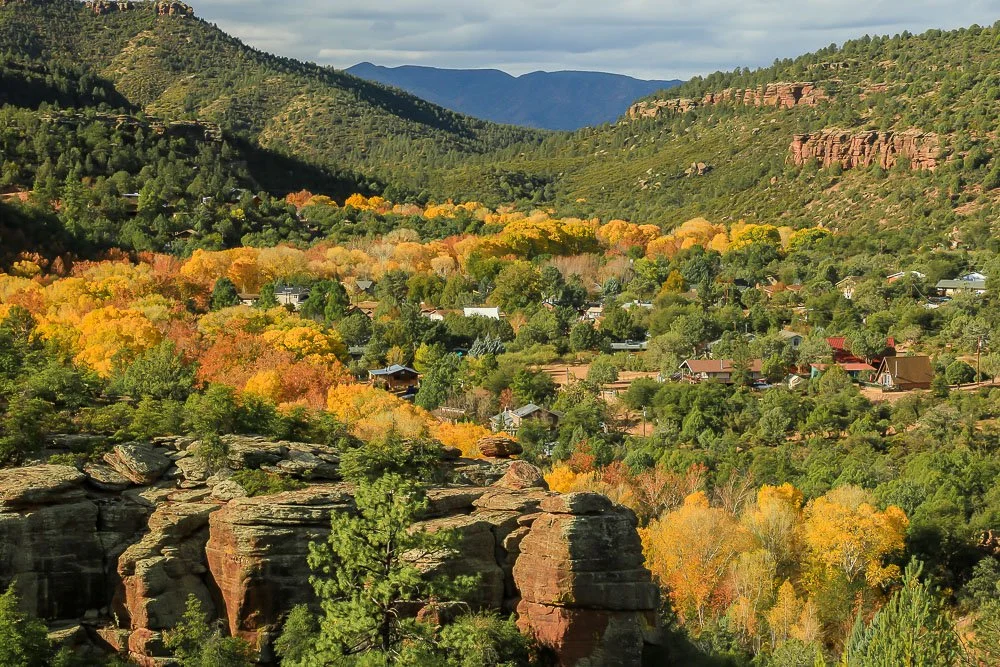 A ribbon of gold slices through East Verde Estates northwest of Payson. 