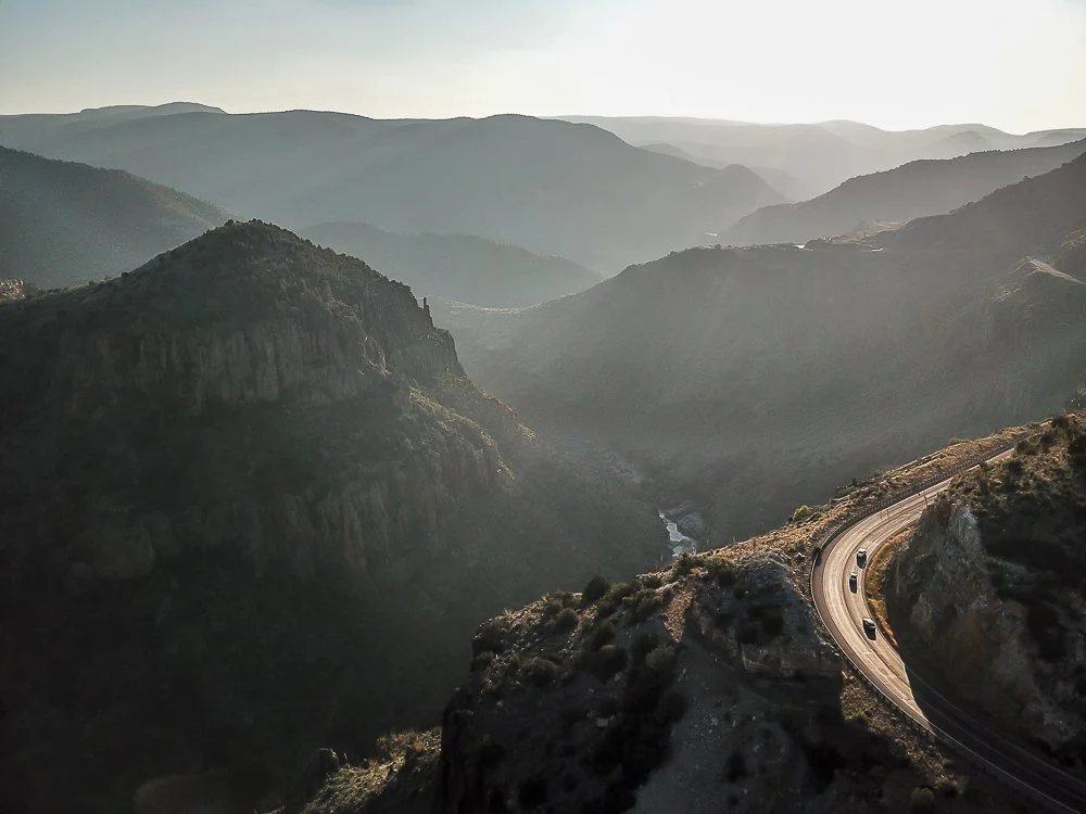 Afternoon haze gives an ethereal feel to the depths of Salt River Canyon.