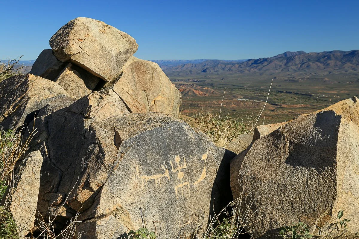 Petroglyphs on boulders west of Punkin Center in Tonto Basin. 