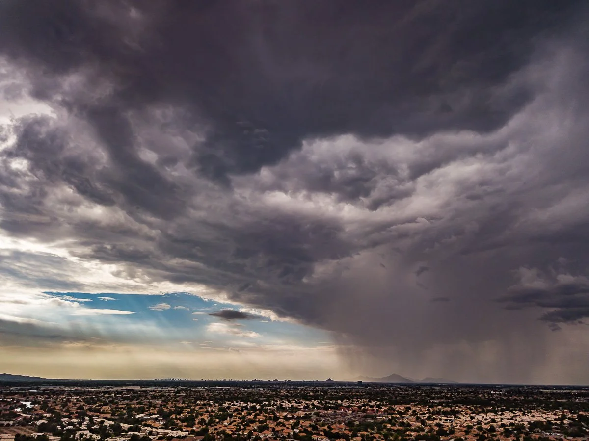 A summer monsoon storm drenches Chandler.