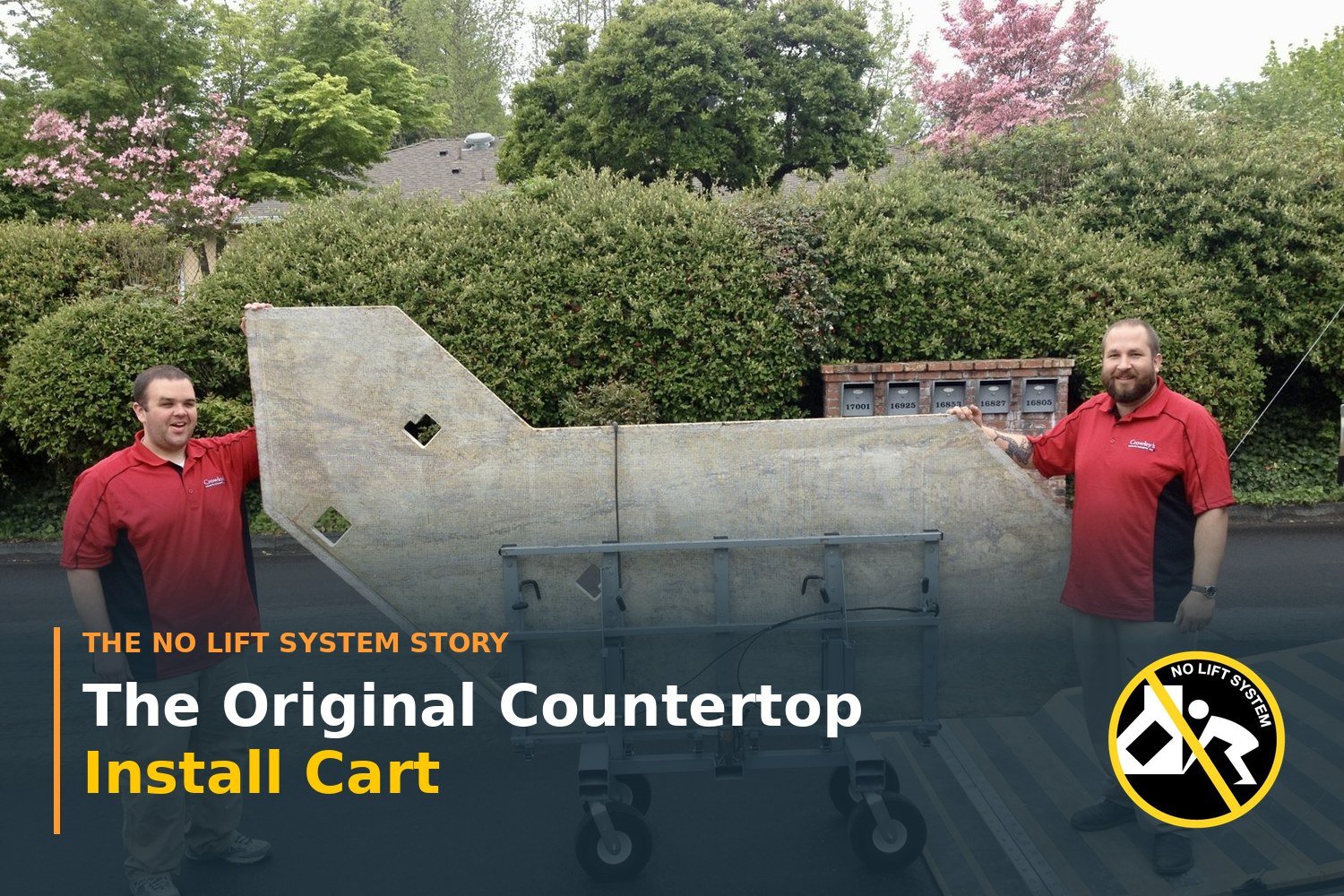 The Original Countertop Install Cart: How One Corner Sink Started No Lift System