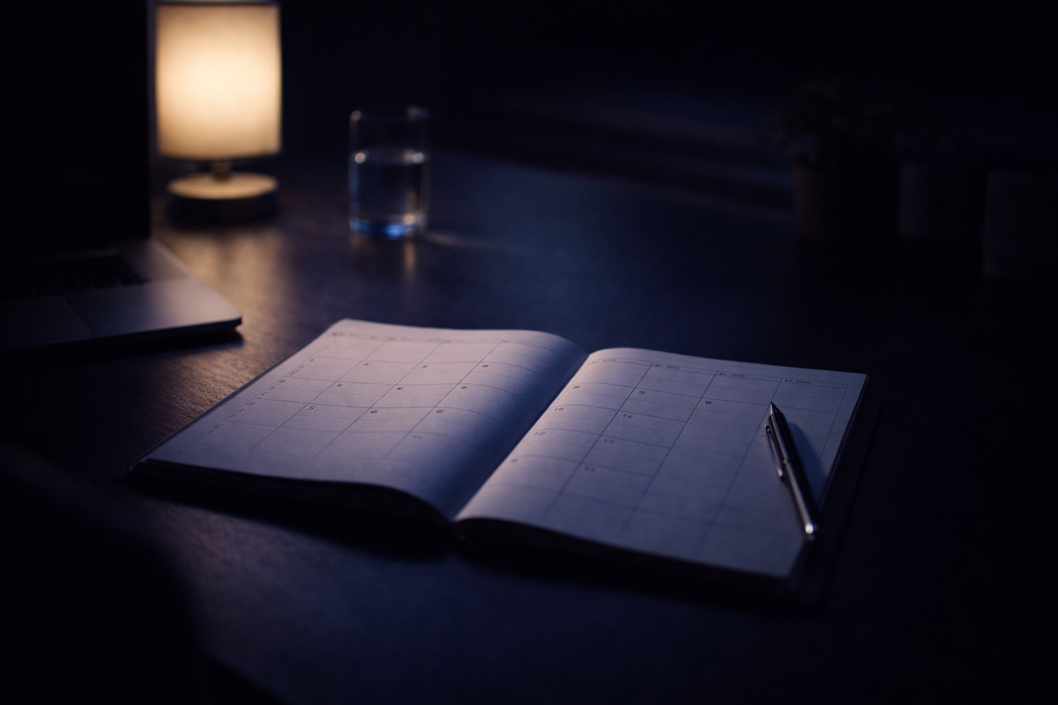 Open planner on desk symbolizing referral-based growth for service businesses, from Lucerio Media by founder Gabriel Pineda in Fairfield County CT.