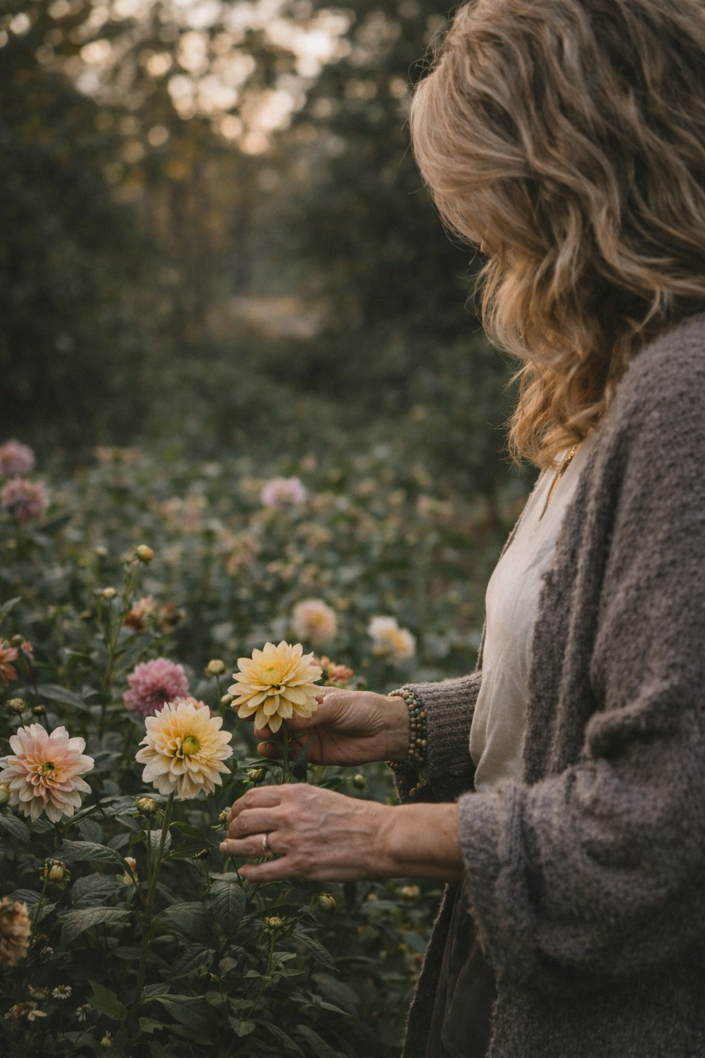 Tricia Chandler, Rapid Transformational Therapy (RTT) therapist and trauma-informed coach, in a garden setting symbolizing growth and restoration.