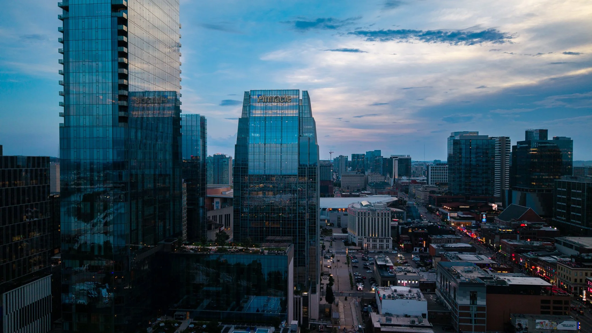 PVPiloting Drone Media Services in Nashville, TN and surrounding areas.  Pinnacle Building in Tennessee.