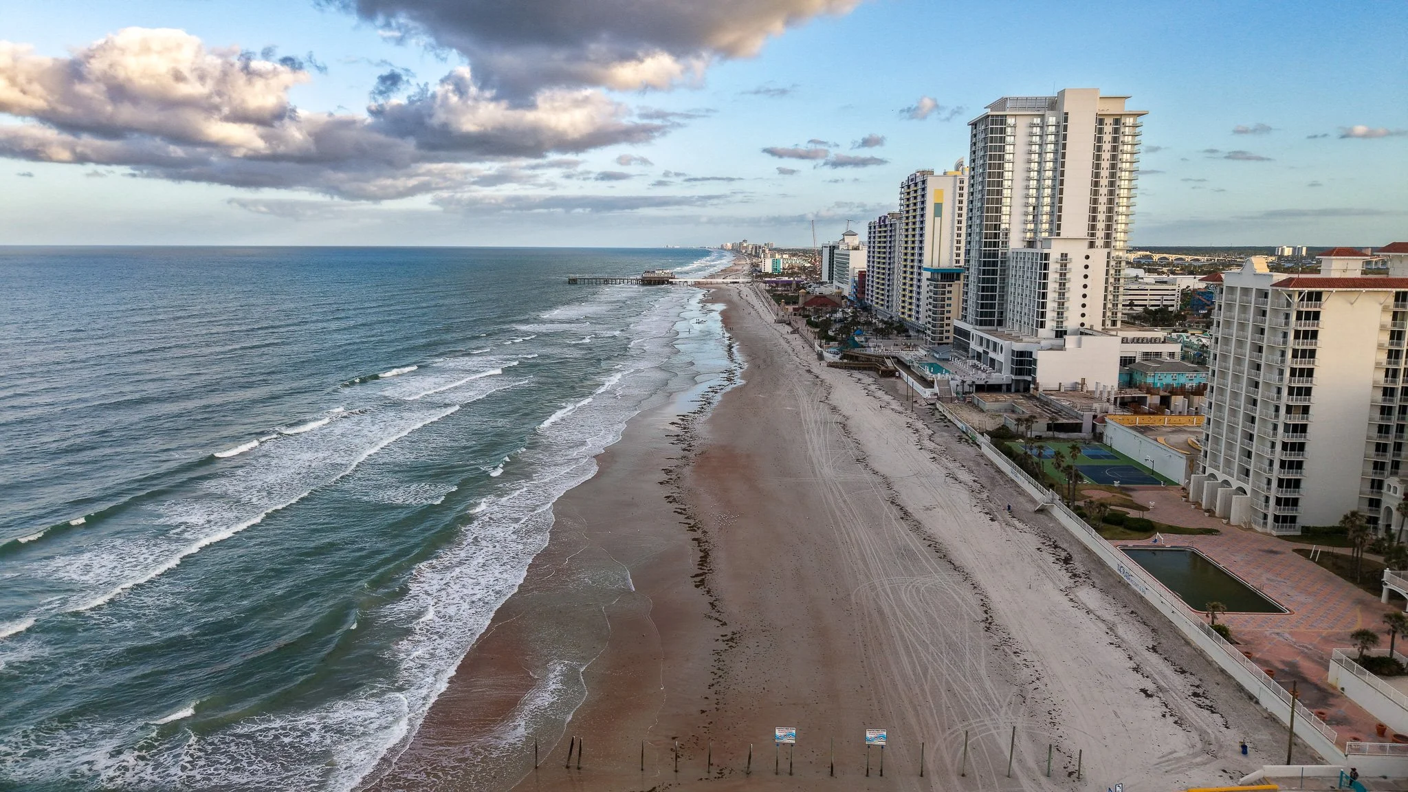 Aerial view of Daytona Beach. 