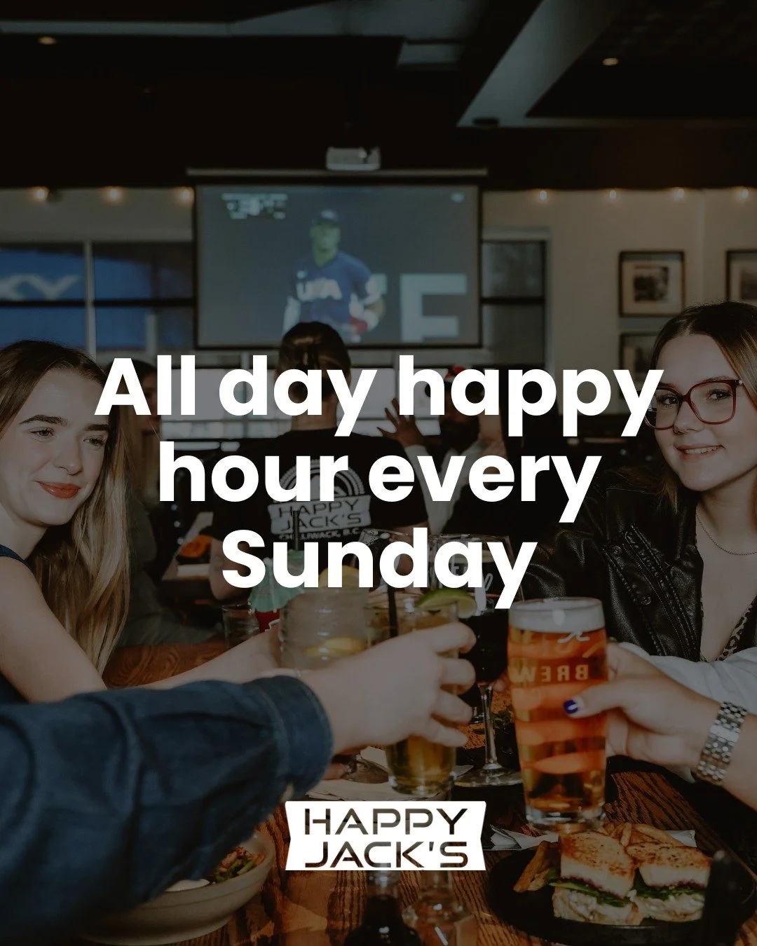 All day happy hour every Sunday 🍻✨​

Your Sunday plans just got better. Enjoy all-day happy hour with your favourite drinks and bites at a great price. 😋​

​The perfect way to wind down the week (or keep it going). 👀​

📍Parksville: 834 Island Hwy
