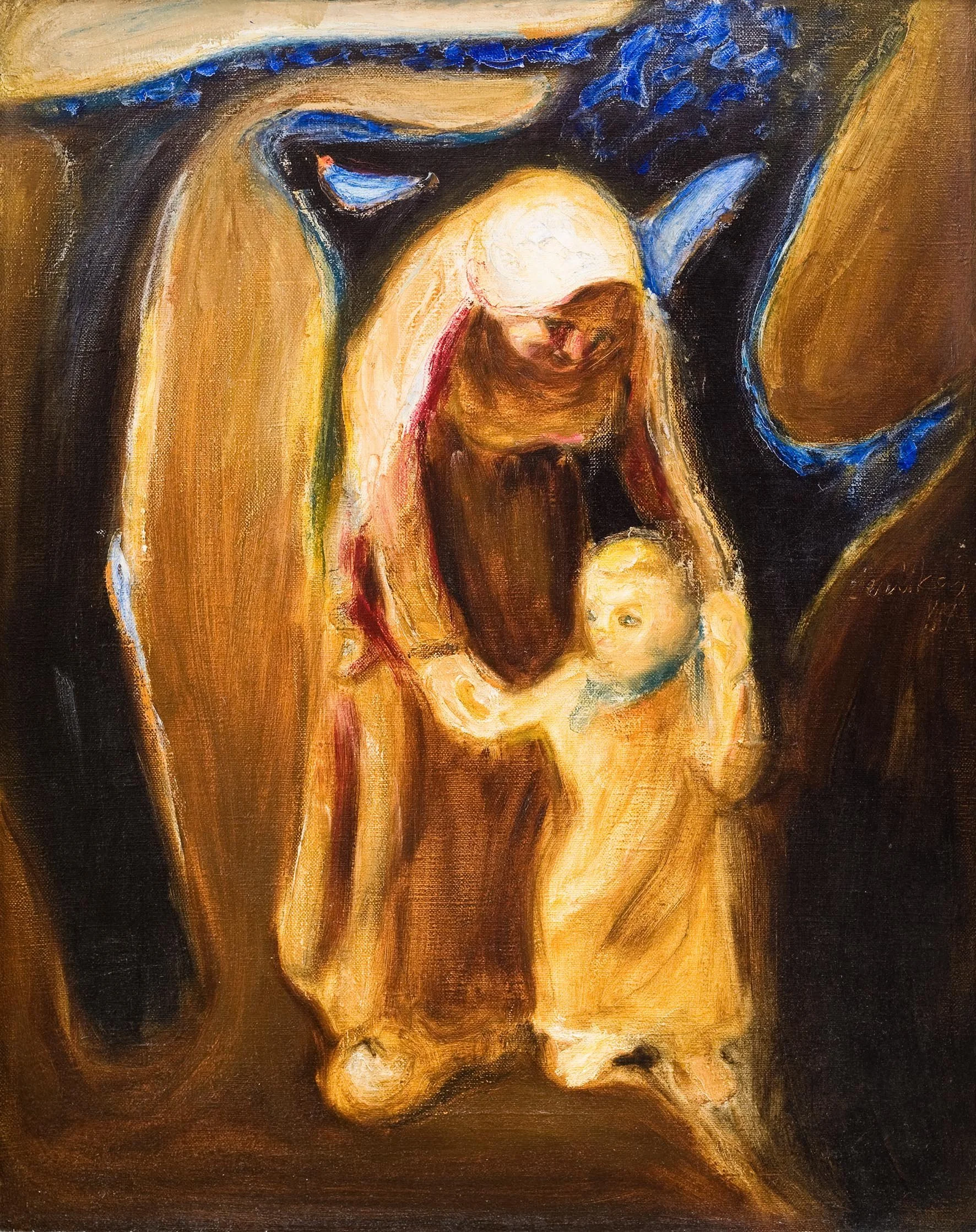 Rūpestis. 1987. Drb., al., 92x73.