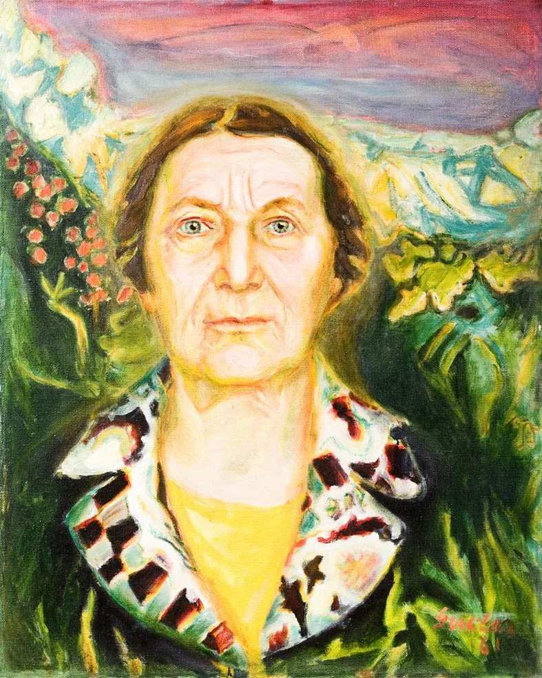 Mamos portretas. 1979-81. Drb., al., 100x81.