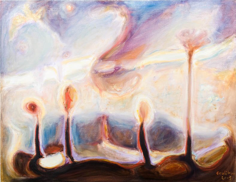 Mintys apie amžinybę. 2003. Drb., al., 89x114.