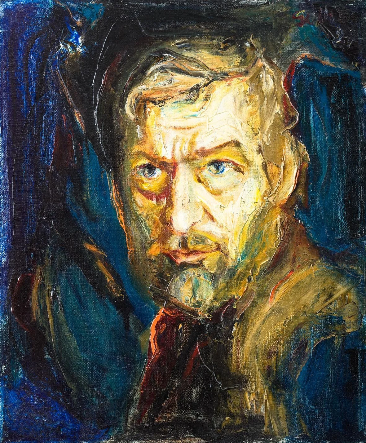 Aktoriaus Juozo Budraičio portreto eskizas. 1984-87. Drb., al., 46x38.