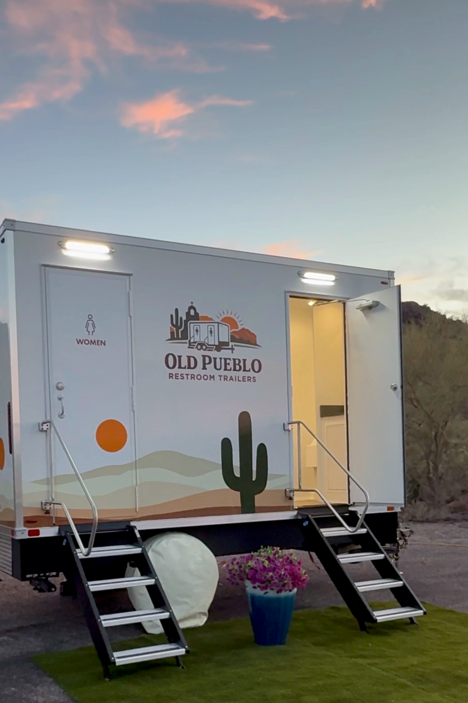3-Stall Restroom Ttrailer rental Southern Arizona