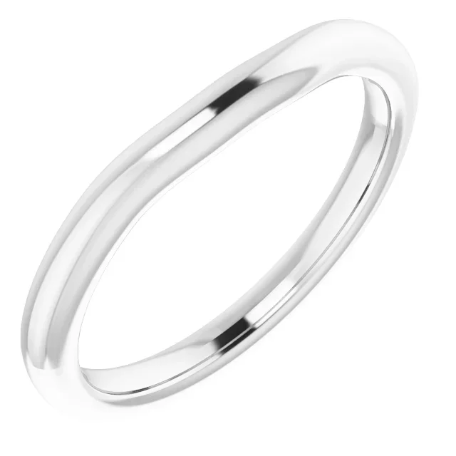 14K White Gold Band for 8 mm Cushion Ring