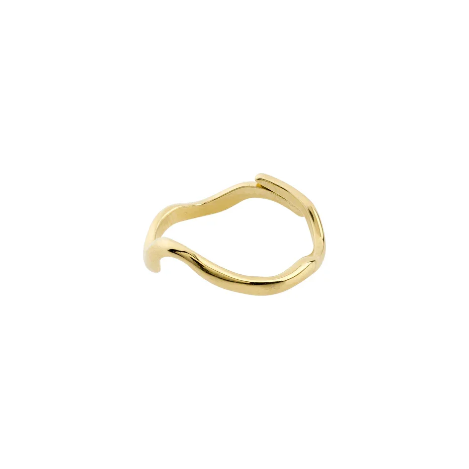 ALBERTE organic shape gold plated ring